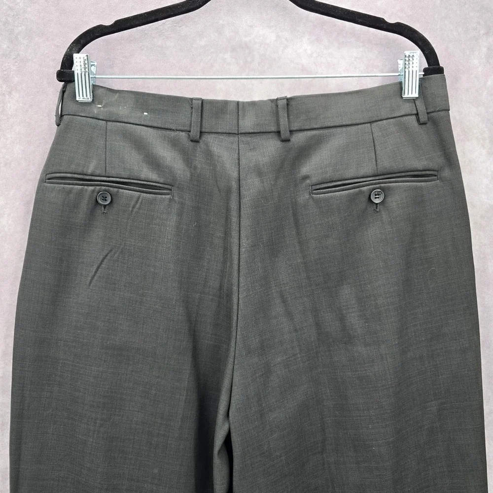 Villa D'Marco‎ Tailored Trouser Gray Executive Office Work Dress Pants 36x30
